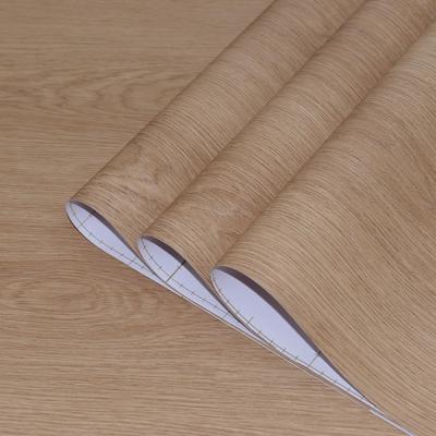 TOTIO Wood Grain Removable Wallpaper Vinyl Wall DIY Remake Wood Grain Cutting Light Brown Walnut Wood 40cm X for Repair Original Wood Plain Sheet,