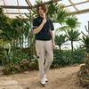 CHALLENGER Men'S Tricot Cargo Pocket Semi-Baggy Fit Jogger Pants Light Grey