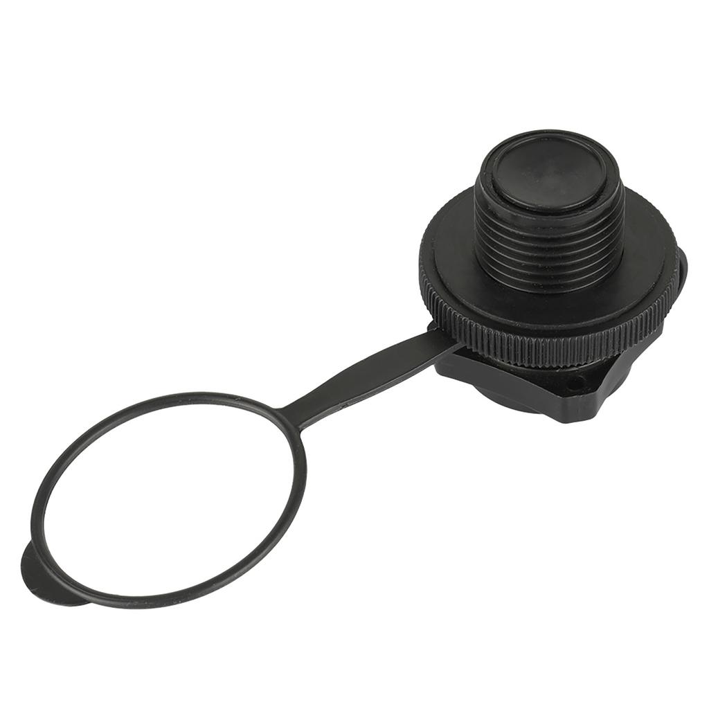 Black Plastic Inflatable Boat Replacement Air Valve 22.9mm Outer Diameter