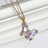 Steel Stylish Titanium Butterfly Crystal Chain Necklace For Women Perfect For Occasion Any