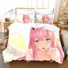 Аниме Darling in the Franxx 02 Ноль Два Комплект постельного белья Принт одинарный Одеяло Пододеяльник Наволочка 3 предмета Наборы Детский Взрослый Размер