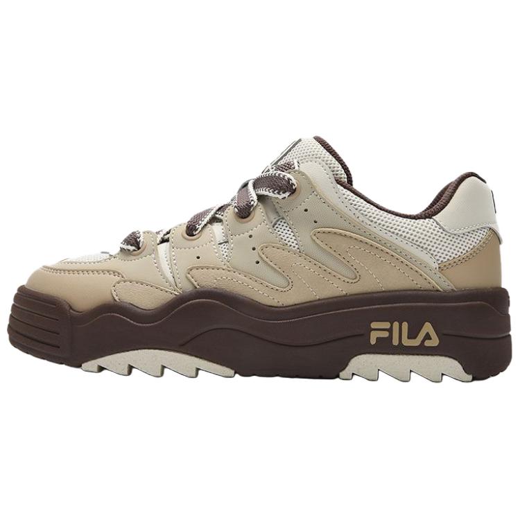 Fila Rosetta Abrasion Resistant Lightweight Breathable Height Increasing Low Top Skateboard Shoes Women's Brown F12W532224FCB