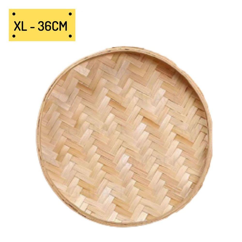 1Pcs 4 Size Bamboo Sieve DIY Decorative Dessert Plate Durable Kitchen Storage Tray