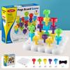 Toddler Pegs Board Game Montessori Toys Gears Block Stacking Play DIY Creative Threading Game Color Cognition Educational Toys
