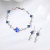 Elegant and Stylish Lucky Clover and Sweet Four-leaf Clover Bracelet and Earring Jewelry Set