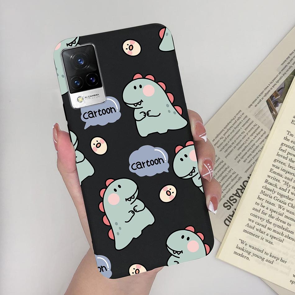For Vivo V21 Case V2066 V2050 Soft Silicone Cute Painted Cover For Vivo V21E V 21 4g 5g Phone Cases Shockproof Bumper Slim Funda