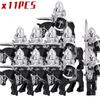 Medieval Knights Elf Dwarf Uruk-hai Mini Figures Armor Helmet Accessories Building Blocks DIY Bricks Toys For Kids Boys Gift