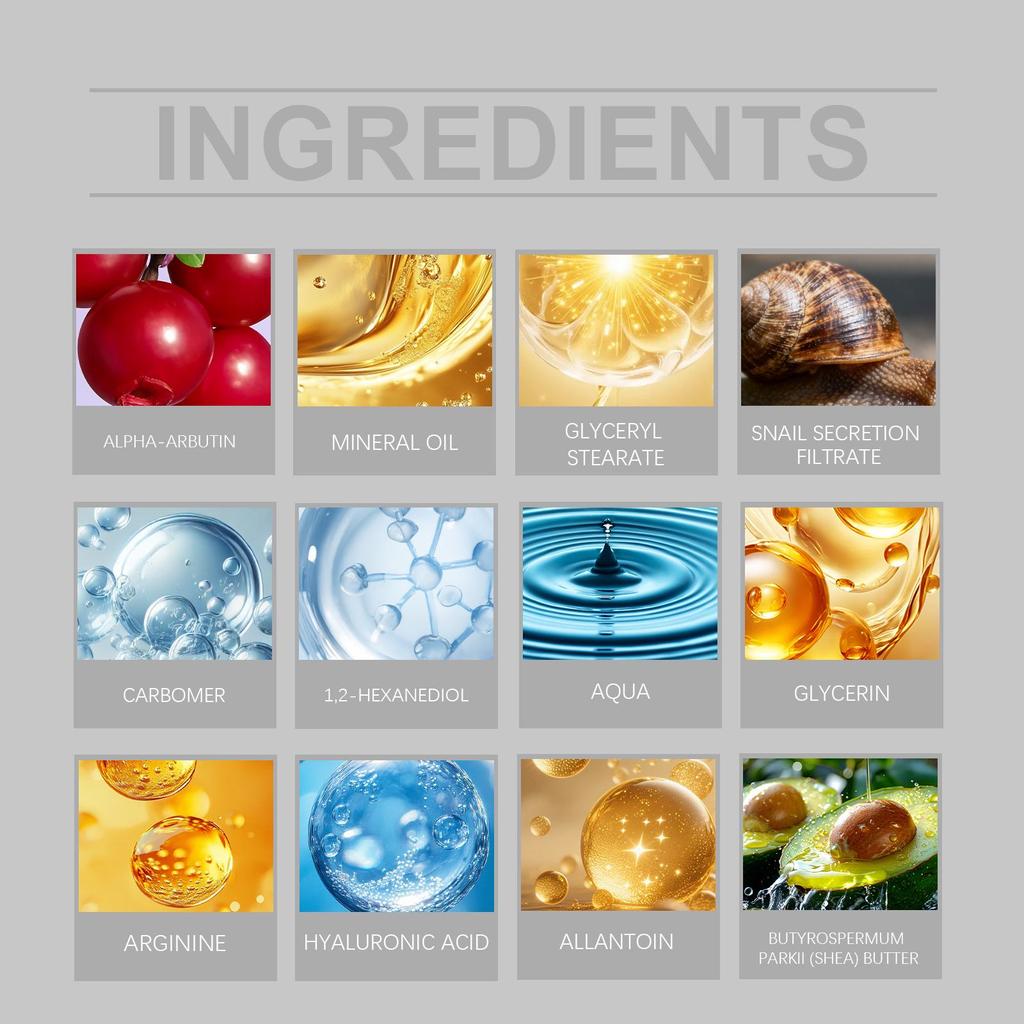 HOYGI Schnecken Feuchtigkeitsspendende Essenzcreme für Geschmeidige, Hydrierte Haut Täglich