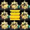 Medalhas Personalizadas para Escolas e Eventos Esportivos: Placas de Metal com Folha de Ouro para Pendurar