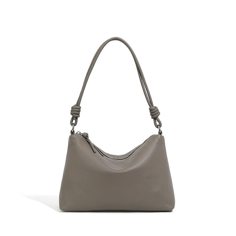 

Сумка-тоут под мышку из натуральной кожи первого слоя Женская Весна и Лето Простая Для Поездок на Работу Большая Вместимость Наплечная Сумка-мессенджер Сумка-пельмень серый