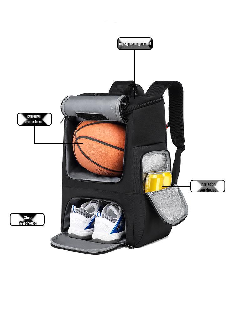 Waterproof Multifunctional Basketball Training Backpack - Large Capacity & Insulated