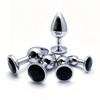5 Size Black Butt Plug Metal Anal Plug Jewelry Base Beginner To Expert G-point Massage Dildos Adult Women Toys Adult Sex Toys