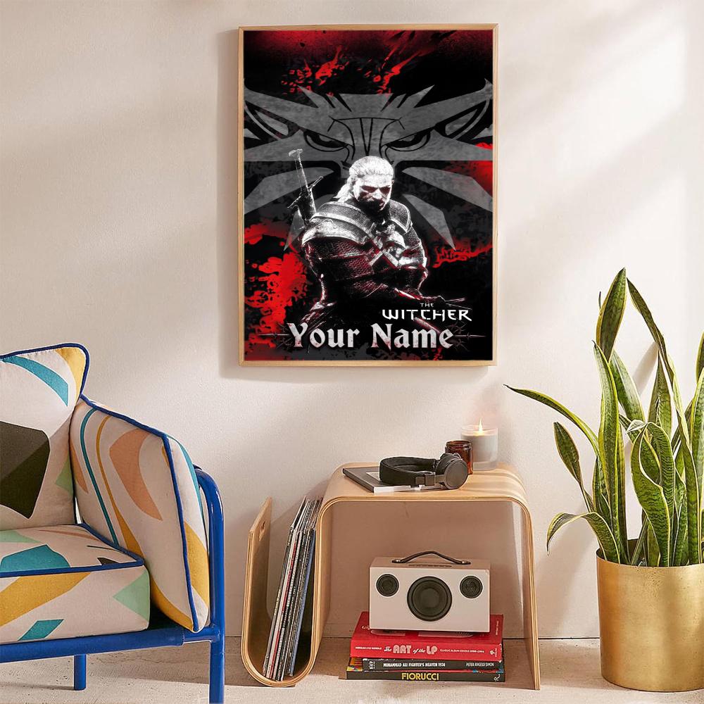 The Witcher 3 Customize Your Name Diamond Painting Round Diamond Diy Frameless Holiday Artwork Suitable For Home Office Wall Decoration