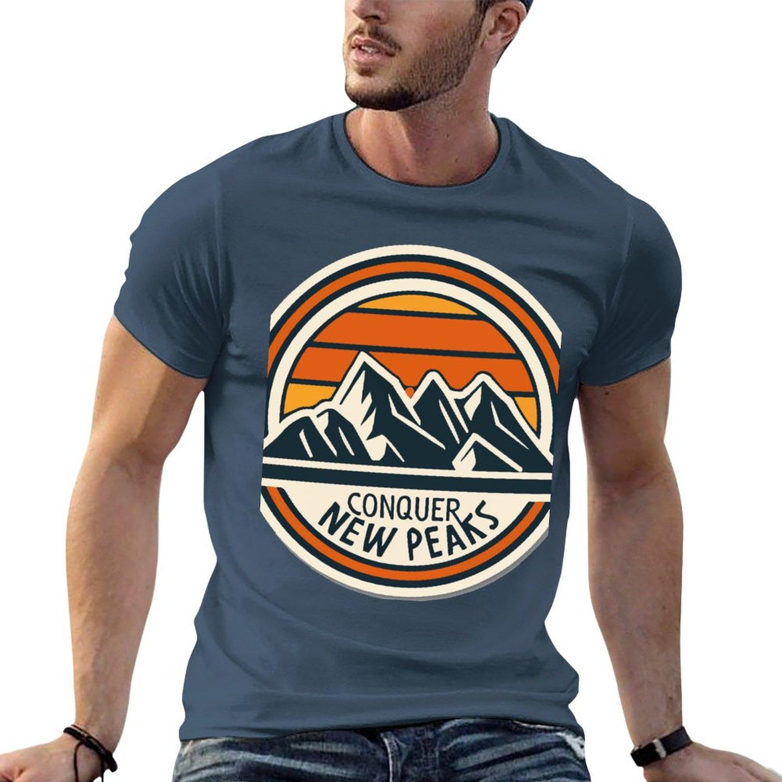 Conquer New Peaks Mountain Range Adventure Tshirt T Shirt Unisex 100 Cotton Luxury Brand Funny T Shirts Unisex Tshirt S