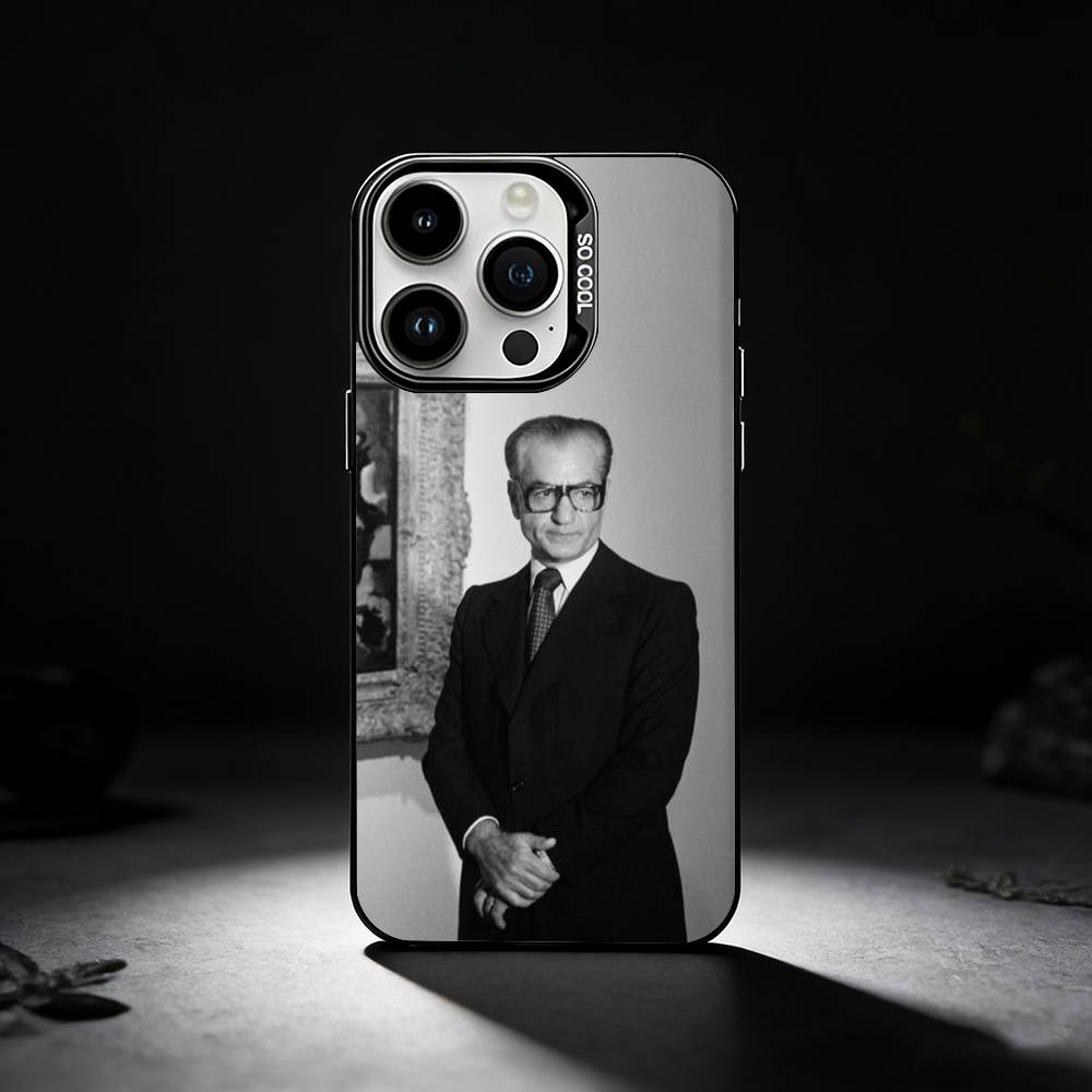 Mohammad Reza P-Pahlavi Phone Case For iPhone 17,16,15,14,13,12,11 Plus,Pro Max,XS,Colored silver phone case