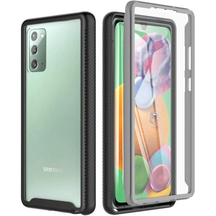 Coque Samsung Note 20, Coque Note 20, Antichoc Transparente 360 Degrés Protection complète [avec Protection écran] Integrale