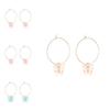 Trendy European And American Style Butterfly Hoop Earrings For Women