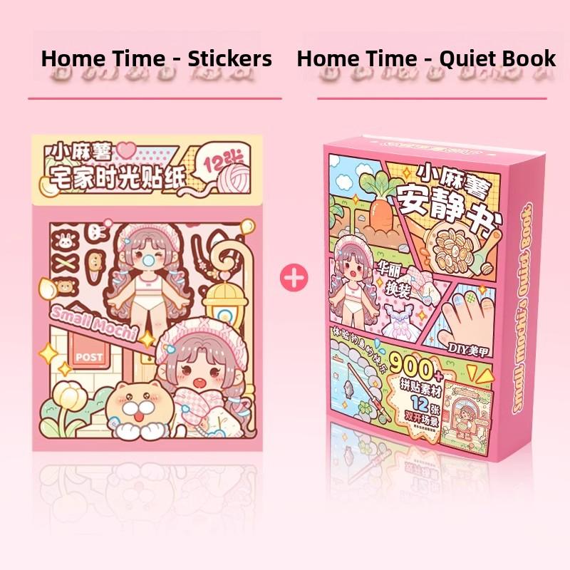 Small Mochi Quiet Book Ancient Style Dress-Up Stickers 3D Book DIY Toys for Girls Changeable Costume Puzzle Book