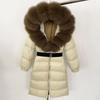 OFTBUY Moda Inverno Giacca Piumino 90% Imbottita con Piumino Collo in Pelliccia di Volpe Oversize Rimovibile Cucita Giacca Piumino Donna Abbigliamento Casual Largo
