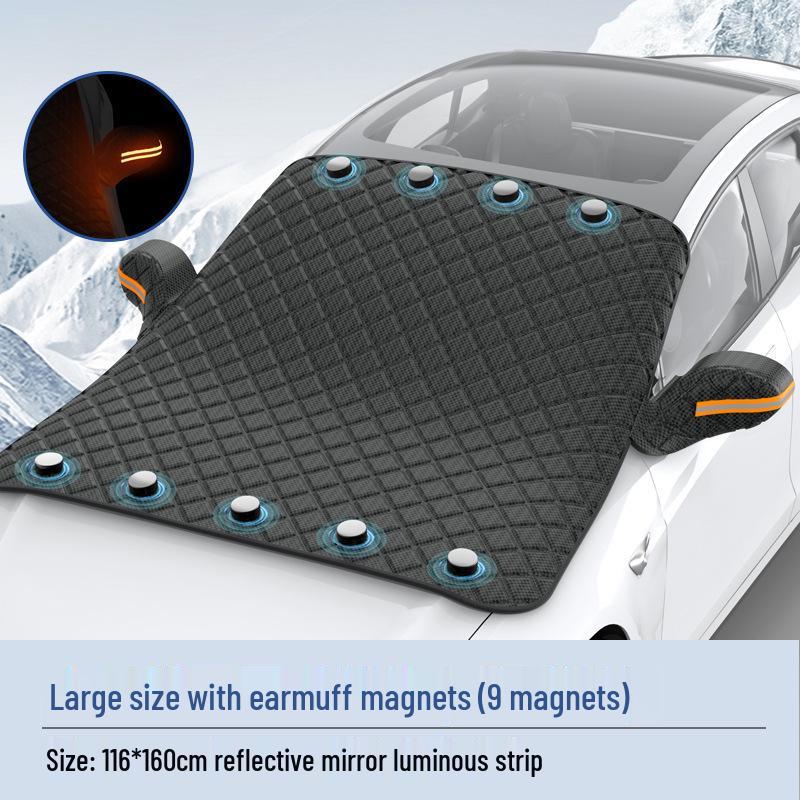 Thickened Magnetic Car Windshield Snow Cover & Frost Protection Sunshade