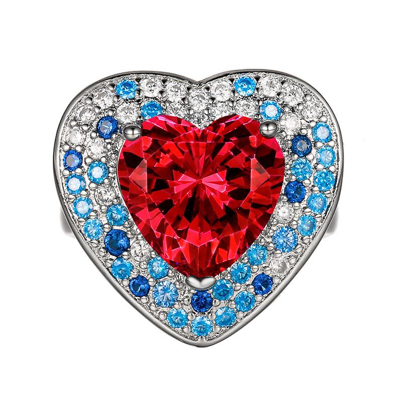 Schmuckset Meeresherz Ohrringe Halskette Ring Damenstil Heiß in Europa Amerika Liebe Mode Luxus