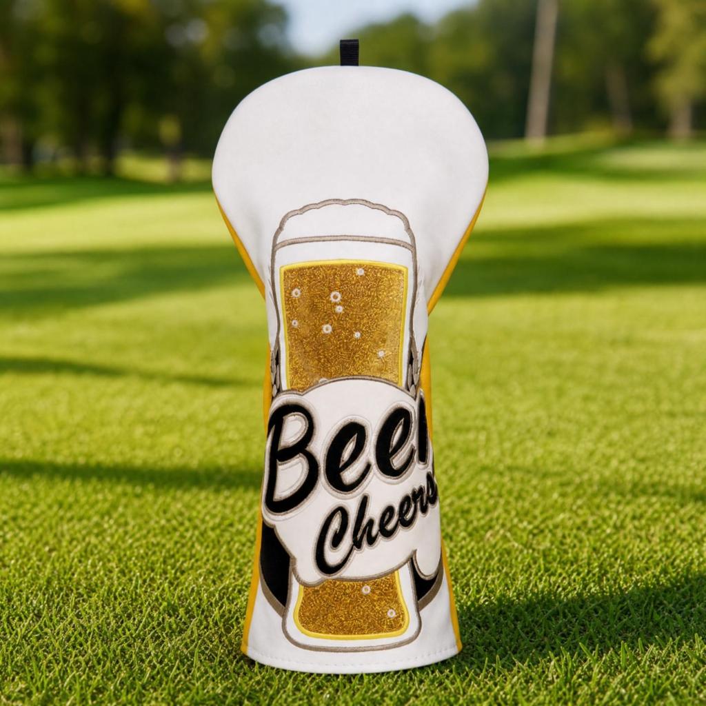 Sturdy Driver Wood Headcover with Pull Tab Scratch-Resistant Leather Head