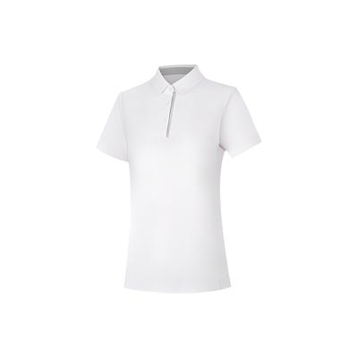 Solid Color Quick-Dry Breathable Sports Polo Shirt Women Tops Off-White APLU126-9