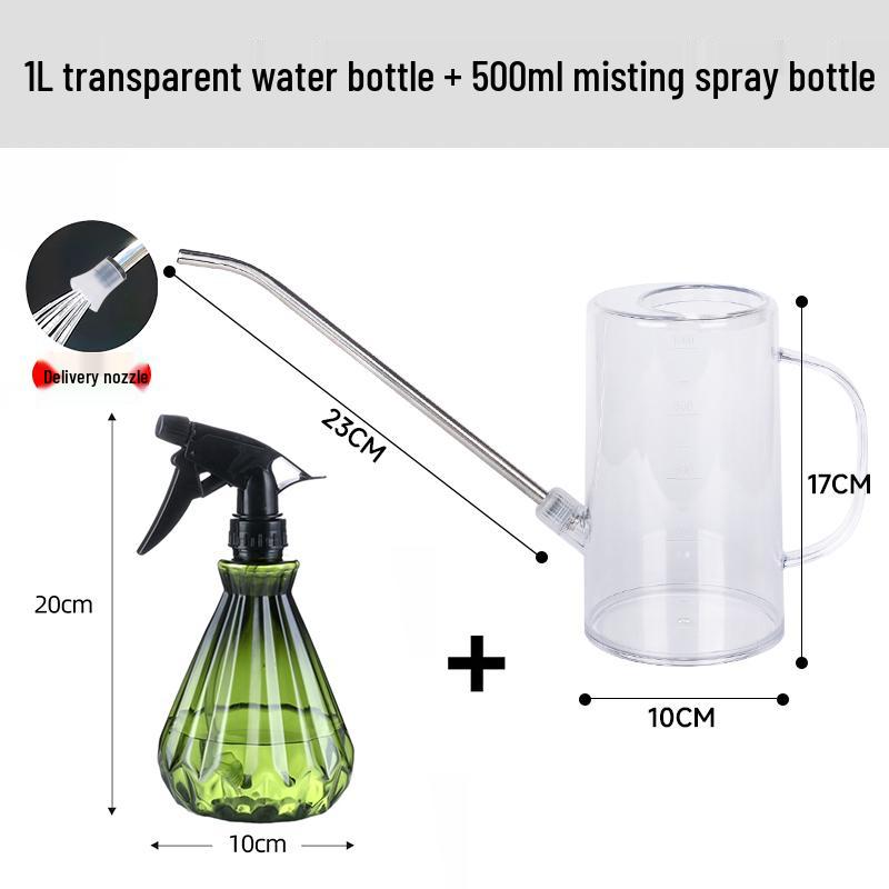 Arrosoir Transparent Grande Capacité en Acier Inoxydable avec Bec Long pour le Jardinage.