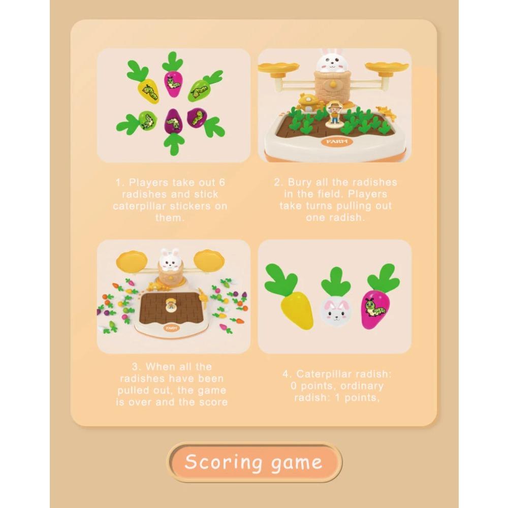 Toddler Montessori Math Toy Radish Harvest Memory Game Number Sense Scale Learning Counting Early Education Parish Teaching  AID