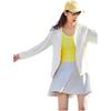 Anta Training Series Solid Color Zip-Up Hooded Loose Sports UV Protection Sun Protection Jacket Women Jackets Corn-White 162427705-1