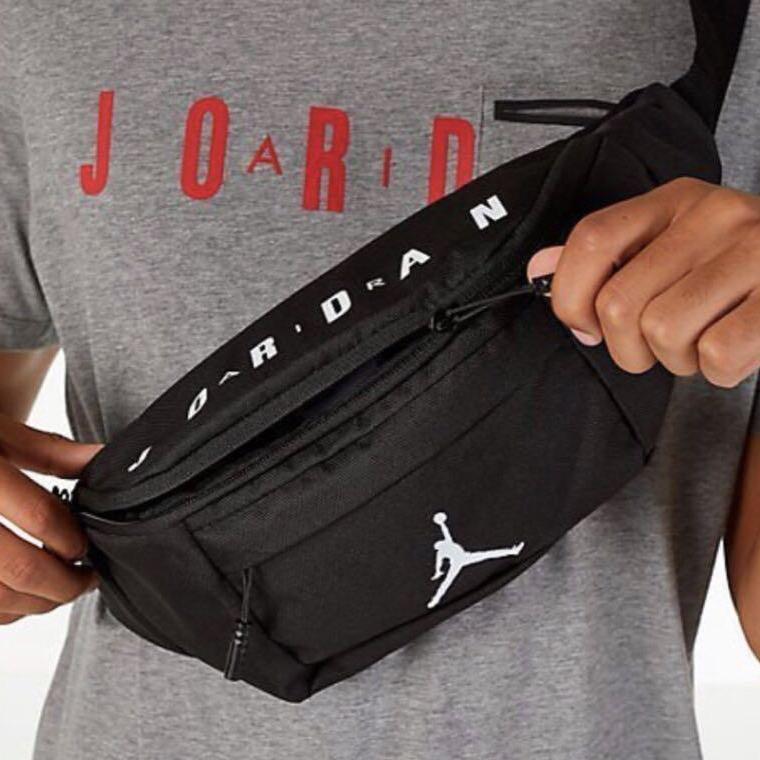 New Jordan Polyester One Shoulder Crossbody Fanny Pack Regular Unisex Black 9A0092-023