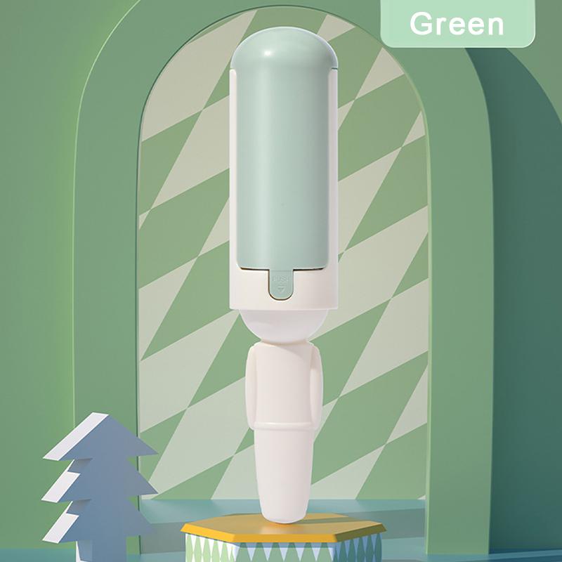 

Средство для удаления шерсти домашних животных, электростатическая многофункциональная щетка, наклейка для шерсти кошек и собак, роликовая наклейка, самоочищающееся средство для удаления ворса зелёный