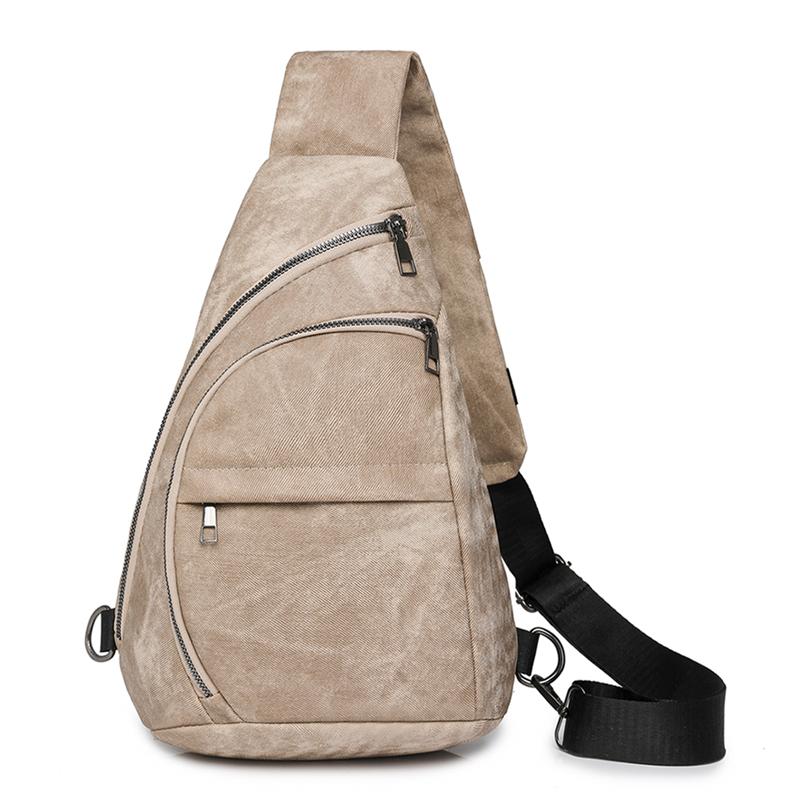 Soft Leather Chest Bag Outdoor Crossbody Bag Vintage Women's Shoulder Bag