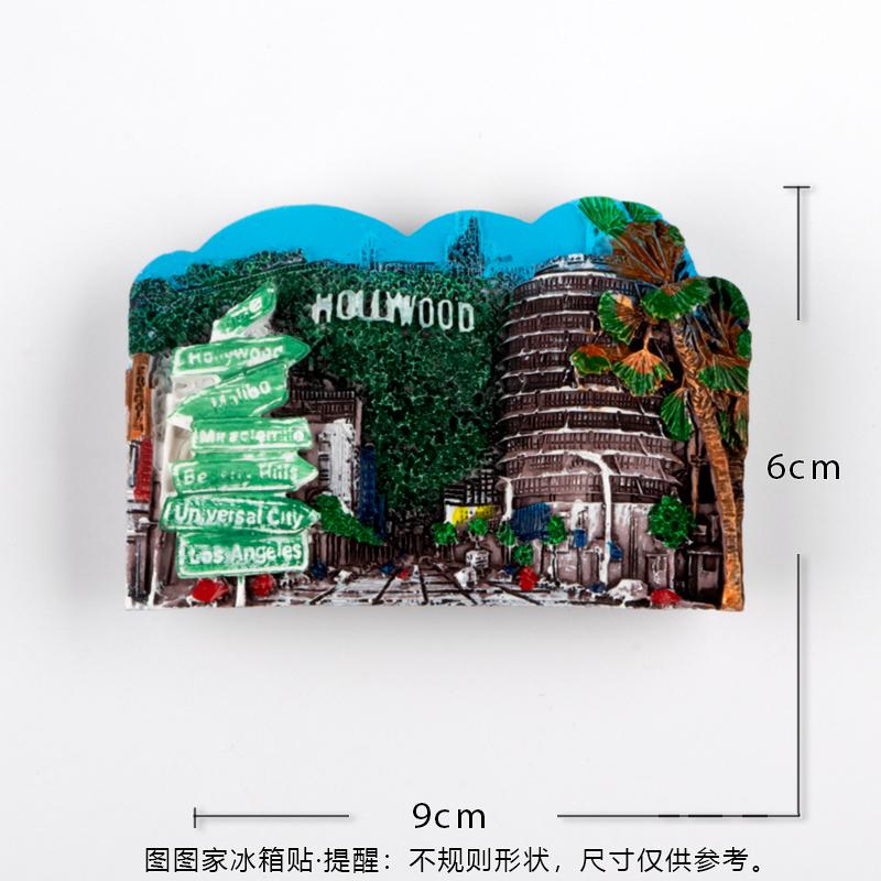 The United States 3d Refrigerator Sticker Travel Collection Souvenir New York Fridge Magnets Times Square Statue of Liberty Shap