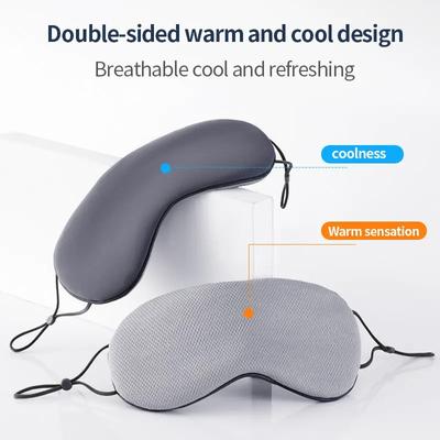 Sleeping Eye Mask Ice Silk Warm and Cool Dual Use Adjustable Travel Light Blocking Breathable Eye Mask