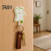 Removable Hooks Without Wall Damage Cartoon Puzzle Key Hook, Heavy Duty Traceless Plastic Hanger, Space Saving for Countertop Self Adhesive