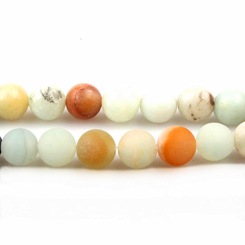 Natural Amazonite Round Beads Jewelry Accessories