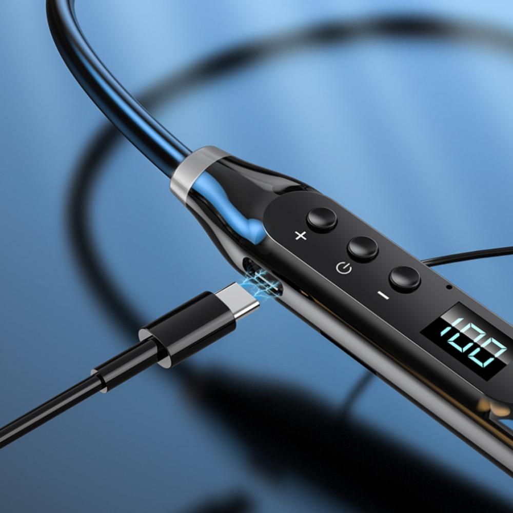 5.3 Wireless Bluetooth Headphone Neck Plug-in Card Ultra-long Life Plug-in Microphone In-ear Neck Bluetooth Headphone