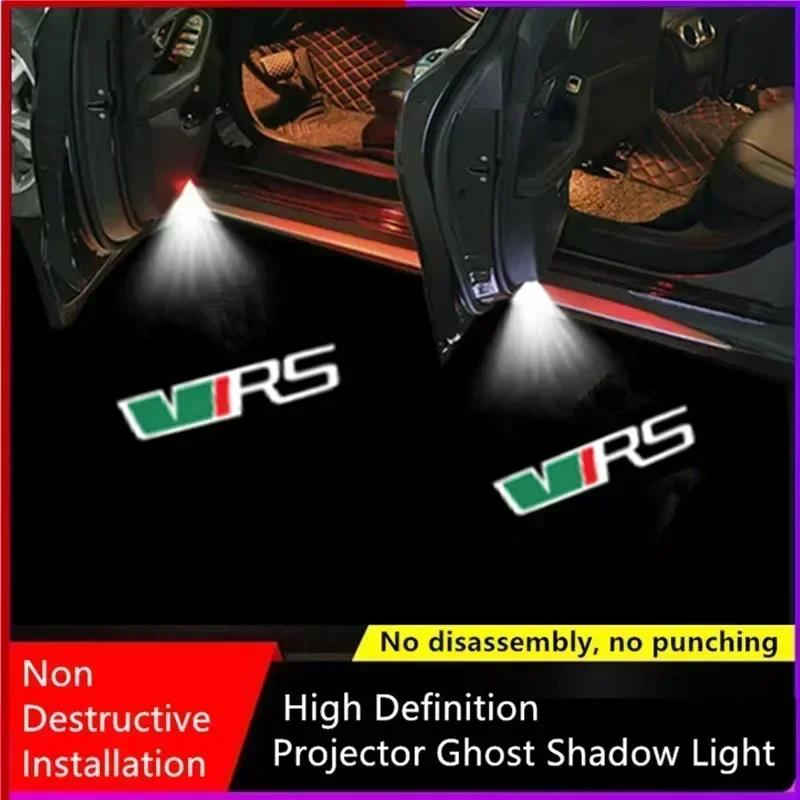 HD LED Car Door Projector Welcome Light For Skoda VRS Logo Octavia A5 MKII 2006 2008-2013 Accessories