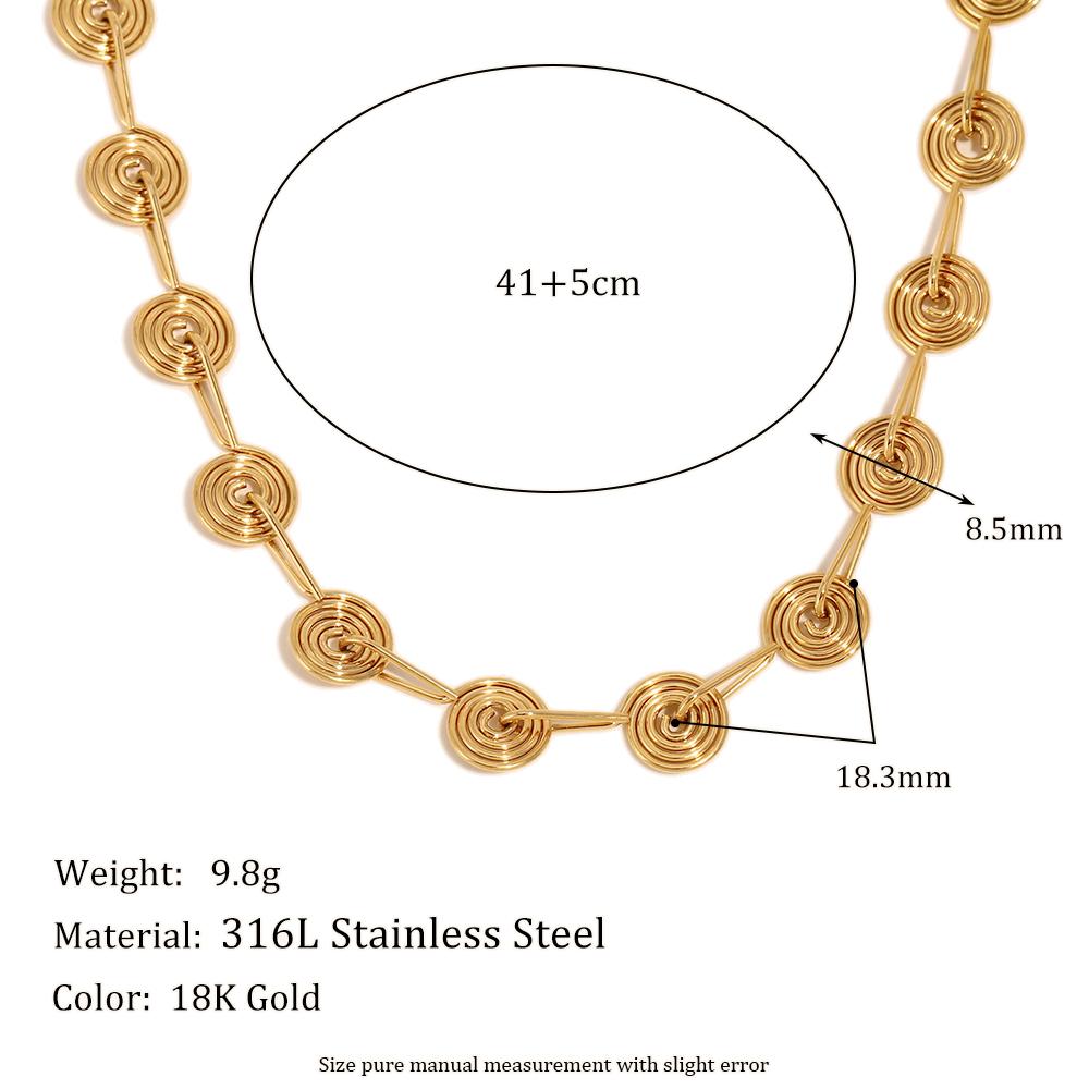 

MamacitaSlay 316L Stainless Steel Multi Thread Necklace Party Waterproof Neck Jewelry Women s Charm Statement Necklace 2026 Gift 46cm золотой