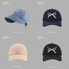 Bow Embroidered Baseball Cap With Sunshade And Breathable Cotton For Teens And Adults