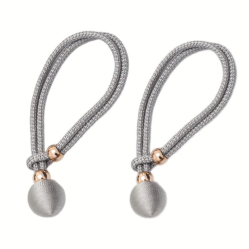 1 pair of hole-free egg-shaped curtain hooks, adjustable curtain straps, light luxury and simple binding ropes and straps