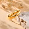 4mm Simple Stainless Steel Wedding Ring for Women Men Gold Plated Engagement Wedding Band Couple Jewelry Sizes 6 7 8 9 10 11 12