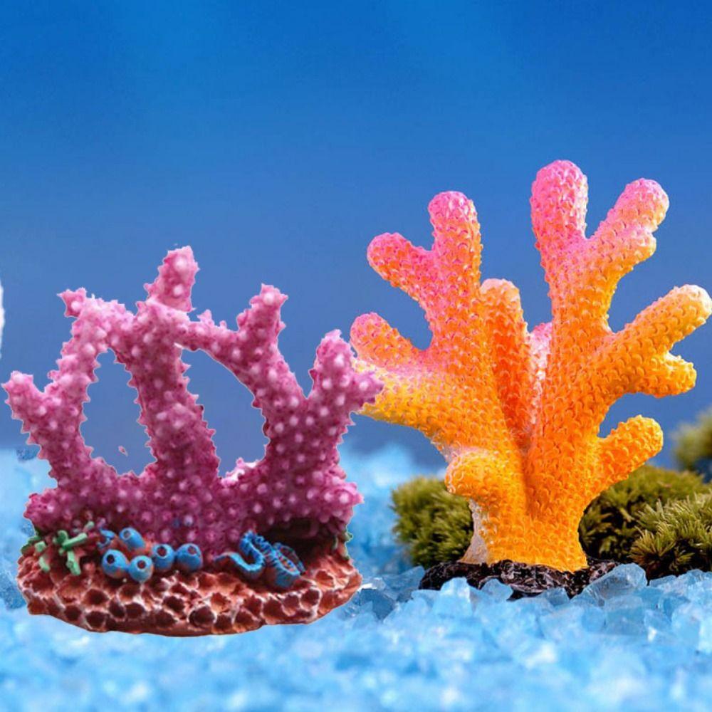 Colorful Artificial Vivid Resin Undersea Coral Stone Fake Coral Simulation Coral Micro Ornaments