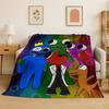 3D R-Rainbows Friends Cartoon Game Flannel Blanket Soft Warm Throw Blanket for Bedroom Living Room Bed Travel Camping Picnic