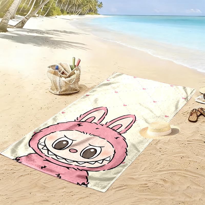 1pc LABUBU Beach Towel, Multi-functional Beach Towel for Outdoor Activities Beach Swimming and Travel