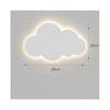 Lumină de noapte din lemn Cloud White Montată pe perete Iluminat pentru camera copiilor Plafon Lumină albă, NU funcționează cu baterii