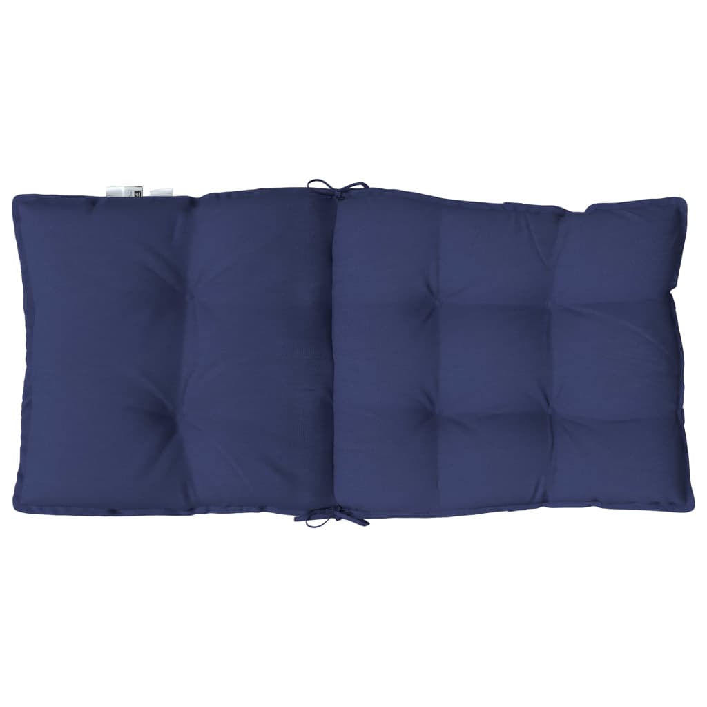 Low back Chair Cushions 2 pcs Navy Blue Oxford Fabric