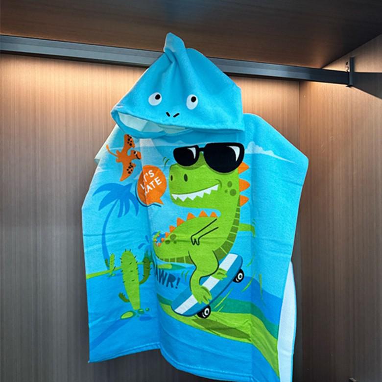 Adorable Cartoon Baby Bath Poncho - Soft, Skin-Friendly, Non-Shedding, Quick-Dry, Absorbent Towel