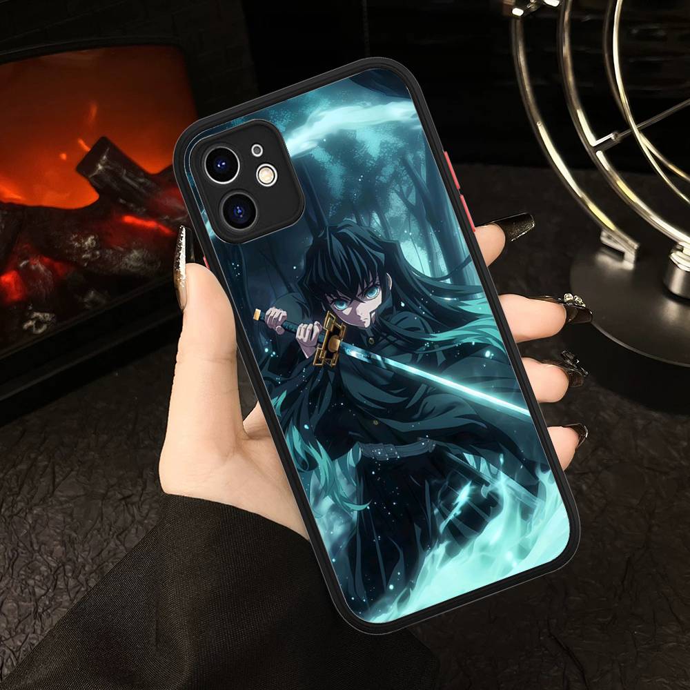 Muichiro Tokito Demon Slayer For IPhone 11 12 13 14 15 16 Pro Max Plus X XS MAX Shockproof Matte Back Cover